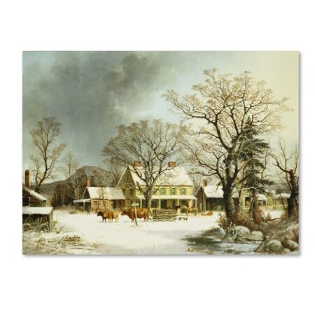 Trademark Fine Art George Durie 'Seven Miles to Salem 1863' Canvas Art, 18x24 BL01412-C1824GG